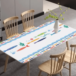 Скатертина з ПВХ для кухні та їдальні, кухонне покриття з принтом "Guppy fish", 60*90 см